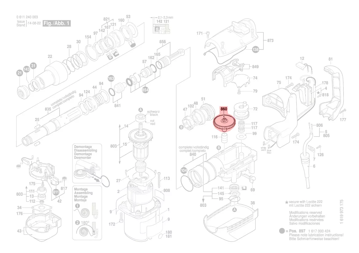 Engrenage réf. 1 617 000 A37